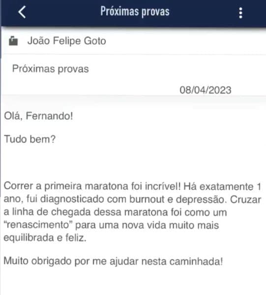 Depoimento João Felipe - Primeira Maratona